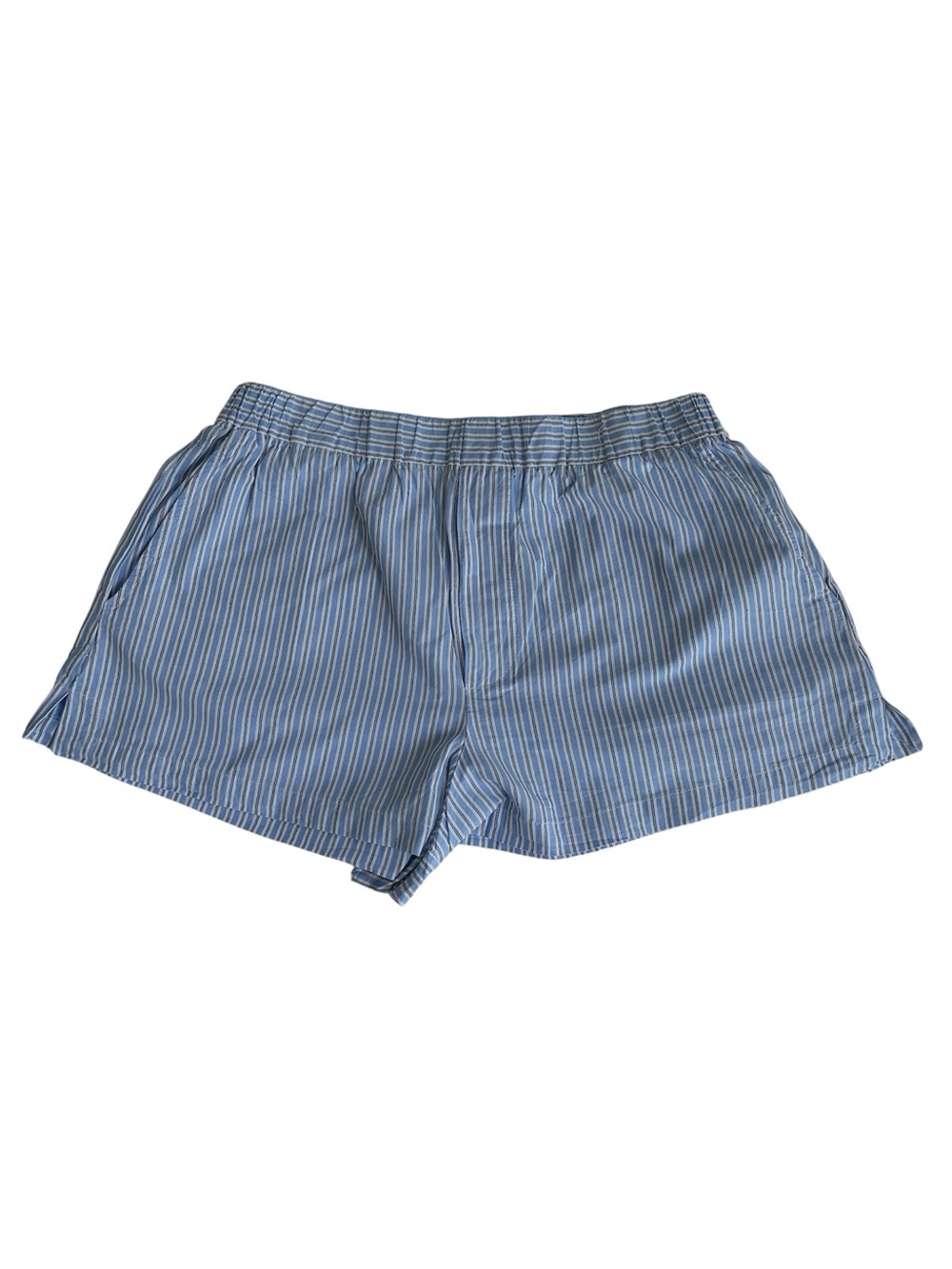 Zara Blue Striped Women's Pajama Shorts - Picture 4 of 5